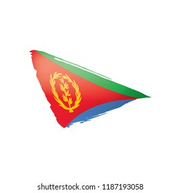 Eritrea flag, vector illustration on a white background.