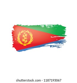 Eritrea flag, vector illustration on a white background.