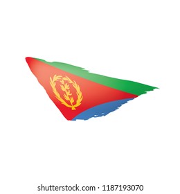 Eritrea flag, vector illustration on a white background.