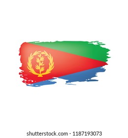 Eritrea flag, vector illustration on a white background.