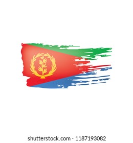 Eritrea flag, vector illustration on a white background.