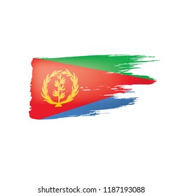 Eritrea flag, vector illustration on a white background.