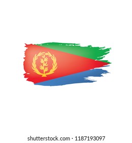 Eritrea flag, vector illustration on a white background.
