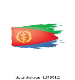 Eritrea flag, vector illustration on a white background.