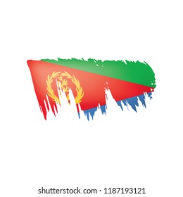 Eritrea flag, vector illustration on a white background.
