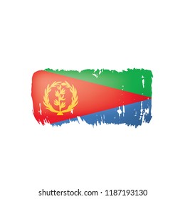 Eritrea flag, vector illustration on a white background.