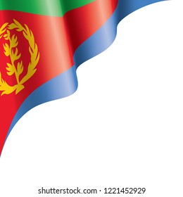 Eritrea flag, vector illustration on a white background