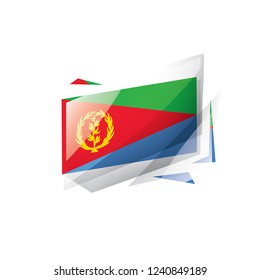 Eritrea flag, vector illustration on a white background