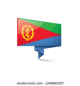 Eritrea flag, vector illustration on a white background