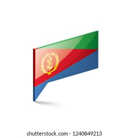 Eritrea flag, vector illustration on a white background