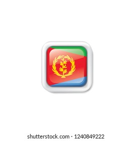 Eritrea flag, vector illustration on a white background