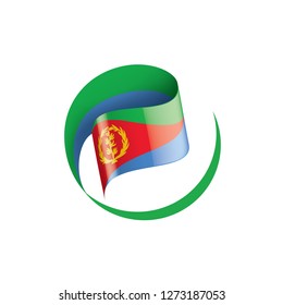 Eritrea flag, vector illustration on a white background