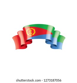 Eritrea flag, vector illustration on a white background