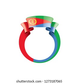 Eritrea flag, vector illustration on a white background