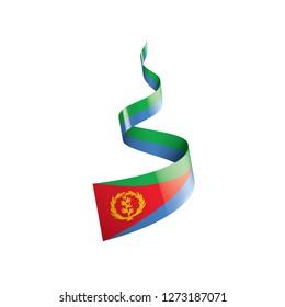 Eritrea flag, vector illustration on a white background