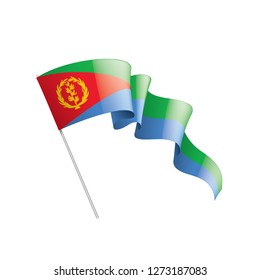 Eritrea flag, vector illustration on a white background