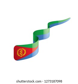 Eritrea flag, vector illustration on a white background