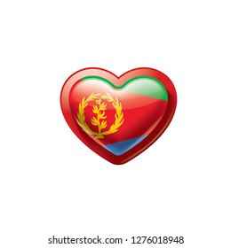 Eritrea flag, vector illustration on a white background