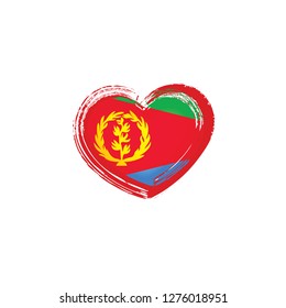 Eritrea flag, vector illustration on a white background