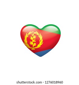 Eritrea flag, vector illustration on a white background