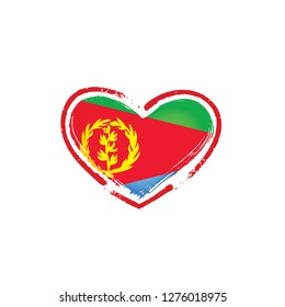 Eritrea flag, vector illustration on a white background