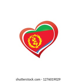 Eritrea flag, vector illustration on a white background