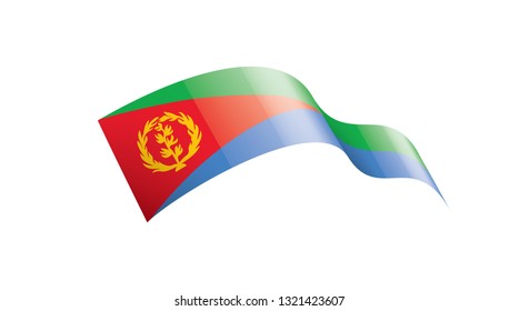 Eritrea flag, vector illustration on a white background