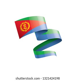 Eritrea flag, vector illustration on a white background