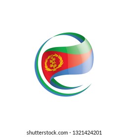 Eritrea flag, vector illustration on a white background