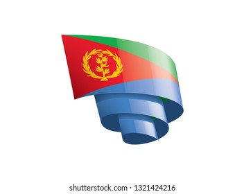 Eritrea flag, vector illustration on a white background