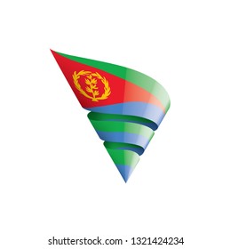 Eritrea flag, vector illustration on a white background
