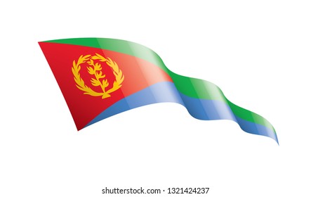 Eritrea flag, vector illustration on a white background