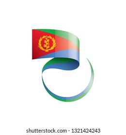 Eritrea flag, vector illustration on a white background