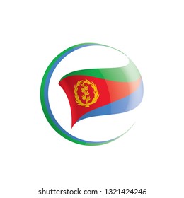 Eritrea flag, vector illustration on a white background