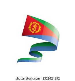 Eritrea flag, vector illustration on a white background