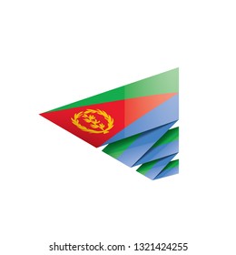 Eritrea flag, vector illustration on a white background