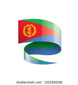 Eritrea flag, vector illustration on a white background