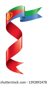 Eritrea flag, vector illustration on a white background