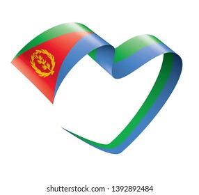 Eritrea flag, vector illustration on a white background