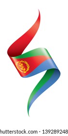 Eritrea flag, vector illustration on a white background