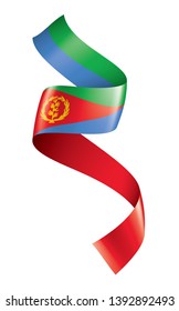 Eritrea flag, vector illustration on a white background