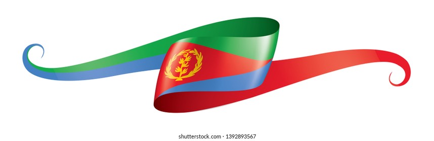 Eritrea flag, vector illustration on a white background