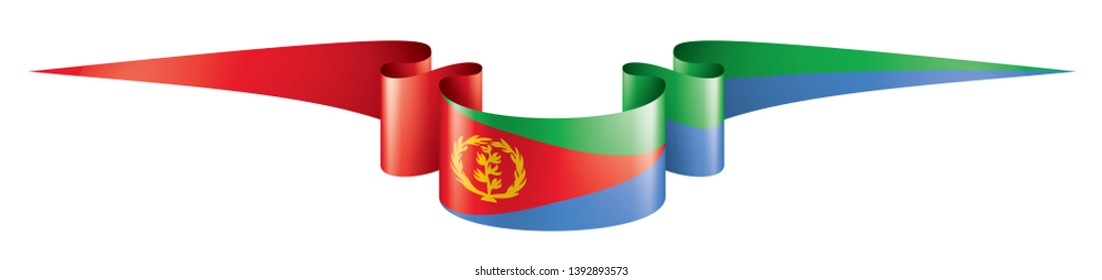 Eritrea flag, vector illustration on a white background