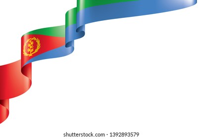 Eritrea flag, vector illustration on a white background