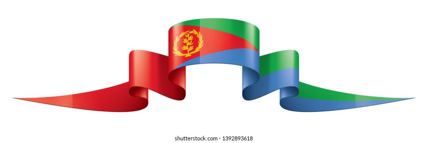 Eritrea flag, vector illustration on a white background