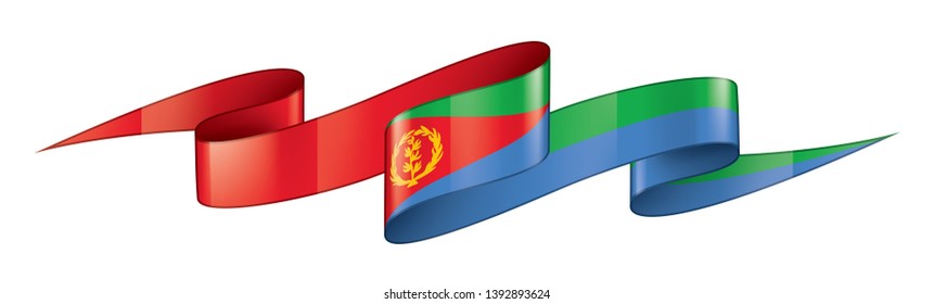Eritrea flag, vector illustration on a white background