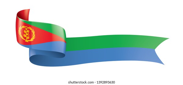Eritrea flag, vector illustration on a white background