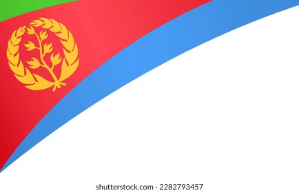 Ola de bandera de Eritrea aislada en la png o en un fondo transparente