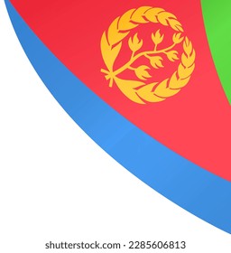 Eritrea flag wave isolated on png or transparent background