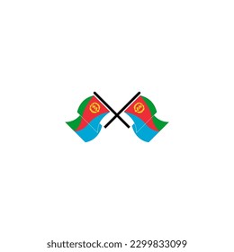 Juego de iconos de banderas de Eritrea, símbolo del símbolo del símbolo del icono del día de la independencia de Eritrea